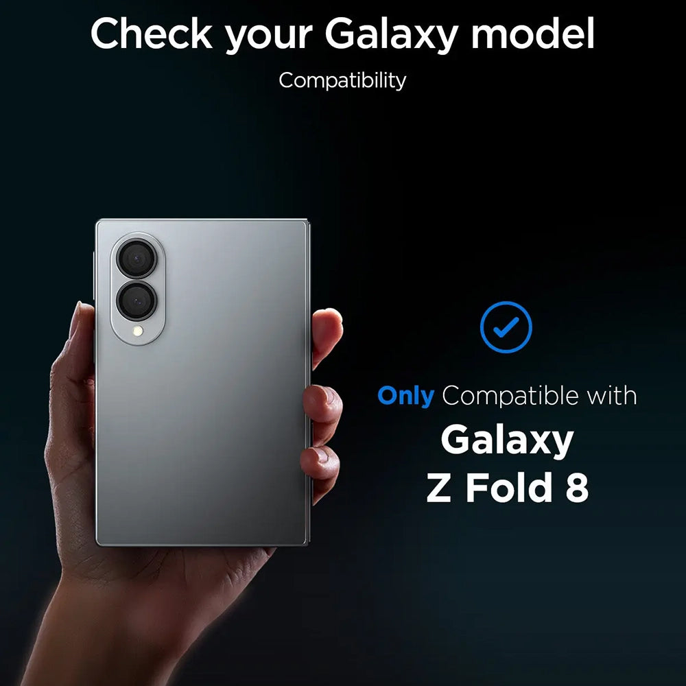 Beskyttelsesfilm til bagkamera Spigen GlastR EZ FIT Optik Pro HD til Samsung Galaxy Z Fold8 F971, hærdet glas, sæt med 2 stk., sort AGL11944