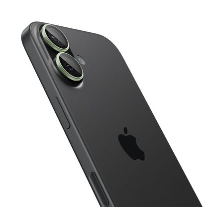 Bagsidekamera beskyttelsesfilm Spigen GlastR EZ FIT Optik Pro til Apple iPhone 17 / 16 Plus / 16, Hærdet Glas, Sæt med 2 stykker, Grøn AGL10128