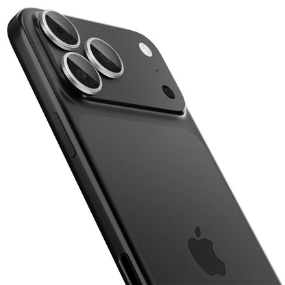 Beskyttelsesfilm til bagsidekameraet Spigen GlastR EZ FIT Optik Pro til Apple iPhone 17 Pro Max / 17 Pro, Hærdet glas, Sæt med 2 stykker, Sølvfarvet