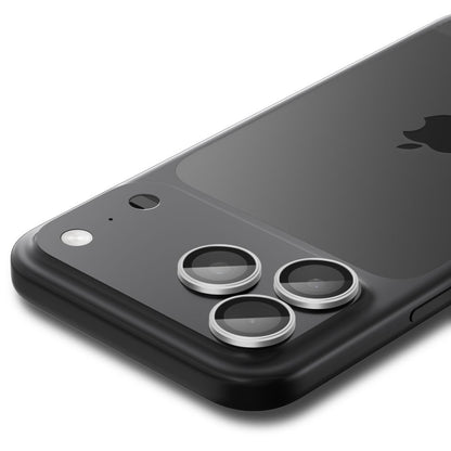 Beskyttelsesfilm til bagsidekameraet Spigen GlastR EZ FIT Optik Pro til Apple iPhone 17 Pro Max / 17 Pro, Hærdet glas, Sæt med 2 stykker, Sølvfarvet