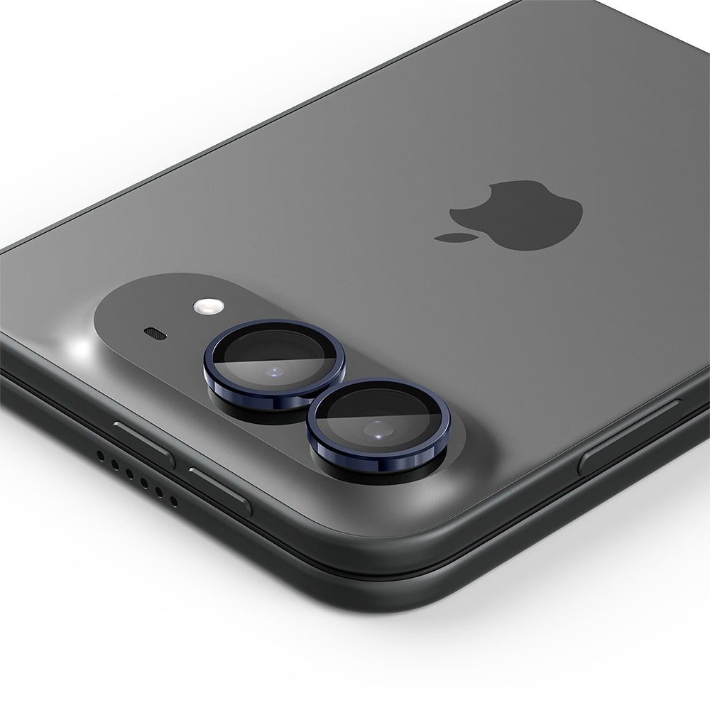 Beskyttelsesfilm til bagkamera Spigen GlastR EZ FIT Optik Pro til Apple iPhone Duo, hærdet glas, sæt med 2 stk., marineblå AGL12011