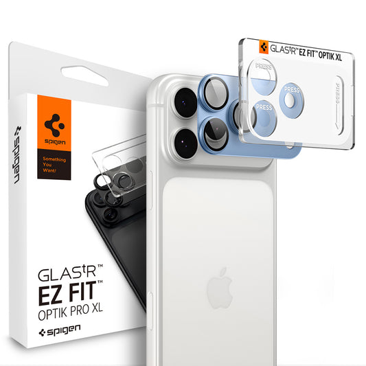 Beskyttelsesfilm til bagkamera Spigen GlastR EZ FIT Optik Pro XL til Apple iPhone 18 Pro Max, hærdet glas, blå AGL12041