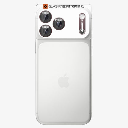 Beskyttelsesfilm til bagkamera Spigen GlastR EZ FIT Optik Pro XL til Apple iPhone 18 Pro, hærdet glas, vinrød AGL12036