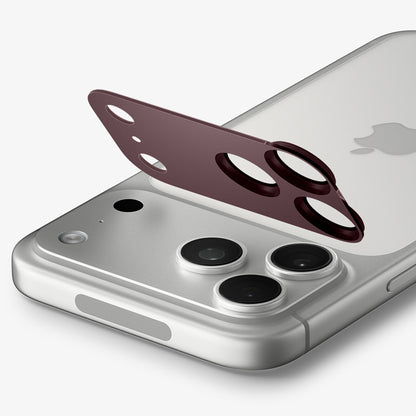Beskyttelsesfilm til bagkamera Spigen GlastR EZ FIT Optik Pro XL til Apple iPhone 18 Pro, hærdet glas, vinrød AGL12036