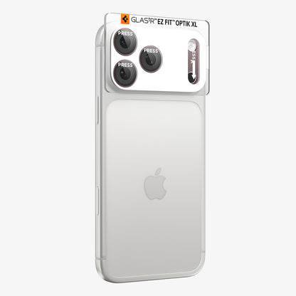 Beskyttelsesfilm til bagkamera Spigen GlastR EZ FIT Optik Pro XL til Apple iPhone 18 Pro, hærdet glas, vinrød AGL12036