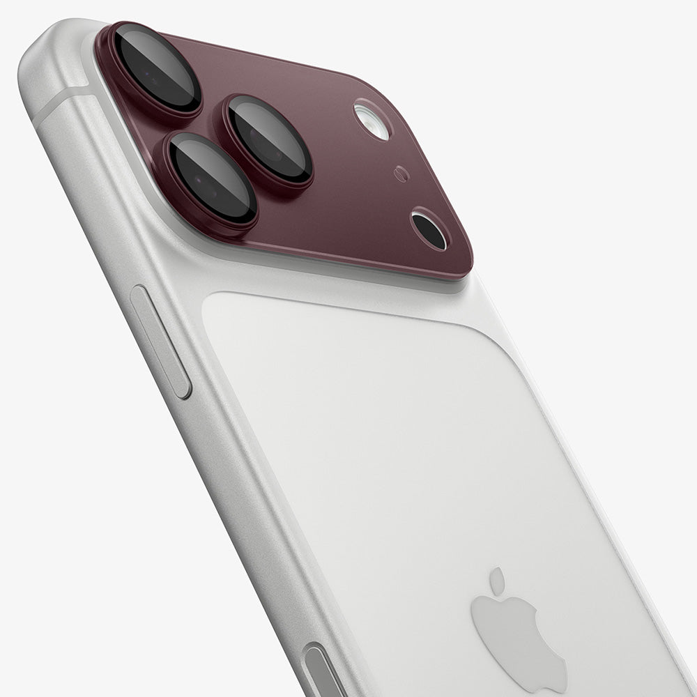 Beskyttelsesfilm til bagkamera Spigen GlastR EZ FIT Optik Pro XL til Apple iPhone 18 Pro, hærdet glas, vinrød AGL12036