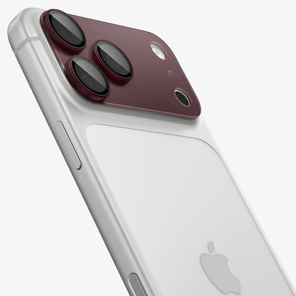 Beskyttelsesfilm til bagkamera Spigen GlastR EZ FIT Optik Pro XL til Apple iPhone 18 Pro, hærdet glas, vinrød AGL12036