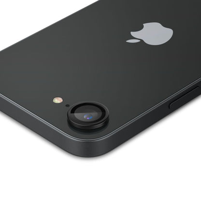 Bagsidekamera beskyttelsesfilm Spigen GlastR EZ FIT Optik Pro til Apple iPhone 17e / 16e, Hærdet Glas, Sæt med 2 stykker, Sort AGL09279