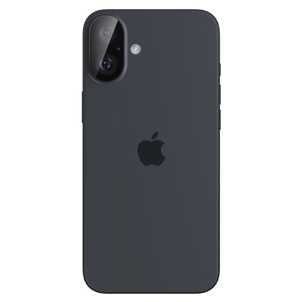 Beskyttelsesfilm til bagsidekameraet Spigen GlastR Optik til Apple iPhone 16 Plus / 16, Hærdet glas, Sæt med 2 stykker, Sort AGL07922