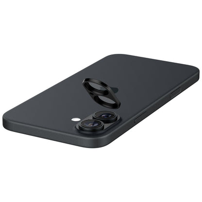 Beskyttelsesfilm til bagsidekameraet Spigen GlastR Optik til Apple iPhone 16 Plus / 16, Hærdet glas, Sæt med 2 stykker, Sort AGL07922