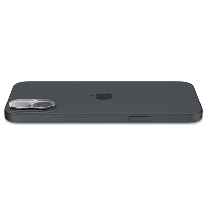 Beskyttelsesfilm til bagkamera Spigen GlastR Optik til Apple iPhone 16 Plus / 16, hærdet glas, sæt med 2 stk., gennemsigtig AGL07923