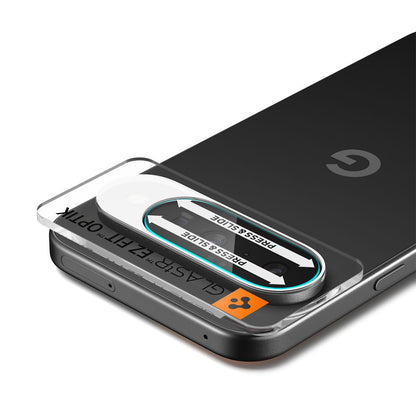 Beskyttelsesfilm til bagkamera Spigen GlastR Optik til Google Pixel 10, hærdet glas, sæt med 2 stk., gennemsigtig AGL09661