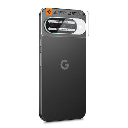Beskyttelsesfilm til bagkamera Spigen GlastR Optik til Google Pixel 10, hærdet glas, sæt med 2 stk., gennemsigtig AGL09661