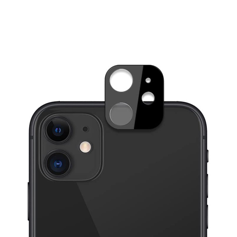 Techsuit bagkamera beskyttelsesfilm til Apple iPhone 12, hærdet glas, sort