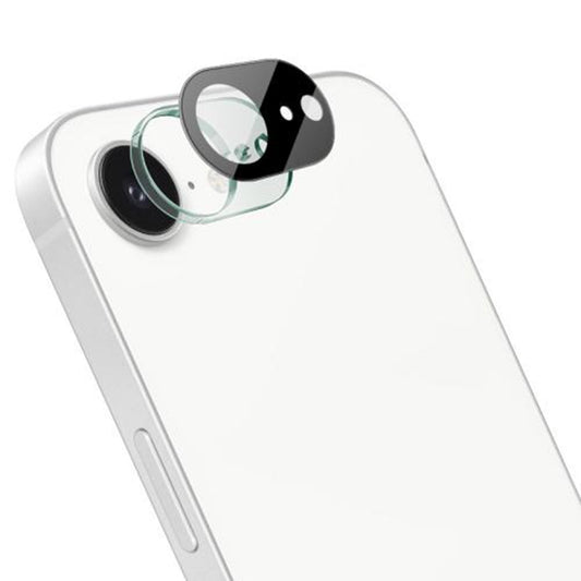 Techsuit bagkamera beskyttelsesfilm til Apple iPhone 17e / 16e, hærdet glas, sort