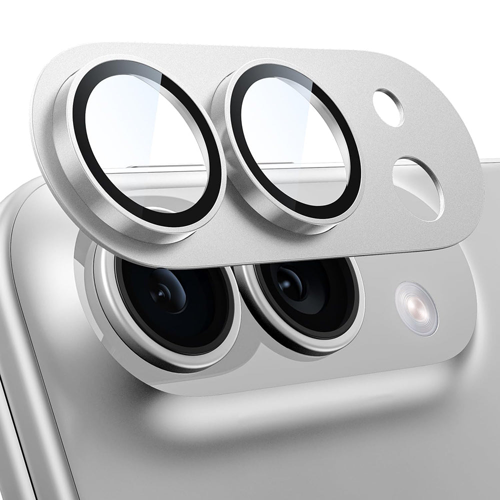 Techsuit beskyttelsesglas til bagkamera til Apple iPhone Duo, hærdet glas, grå