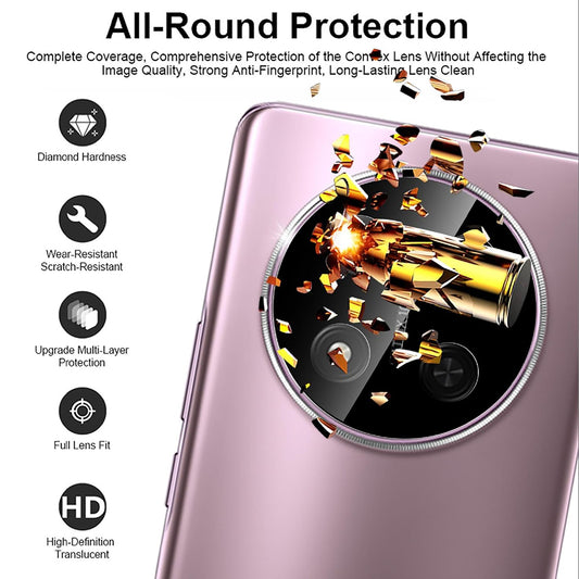 Techsuit beskyttelsesfilm til bagkamera til Honor X9c / Magic7 Lite, hærdet glas, sort