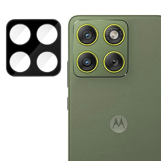 Beskyttelsesfilm til bagkamera Techsuit til Motorola Edge 70, Hærdet glas, Sort