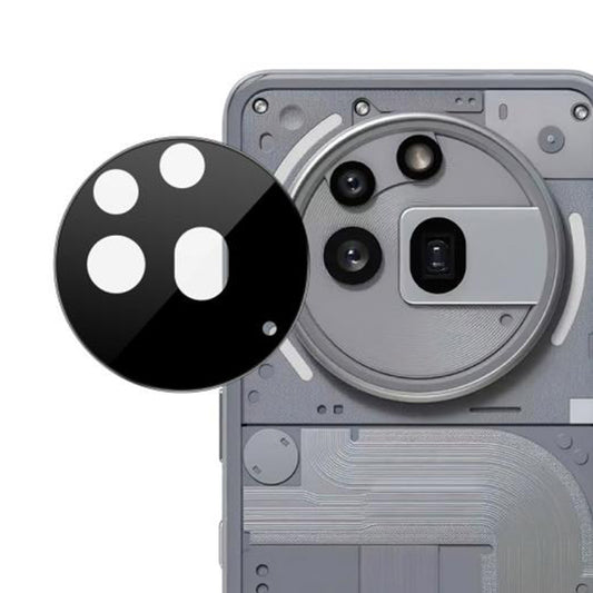 Techsuit beskyttelsesfilm til bagkamera til Nothing Phone (3a) Pro, hærdet glas, sort