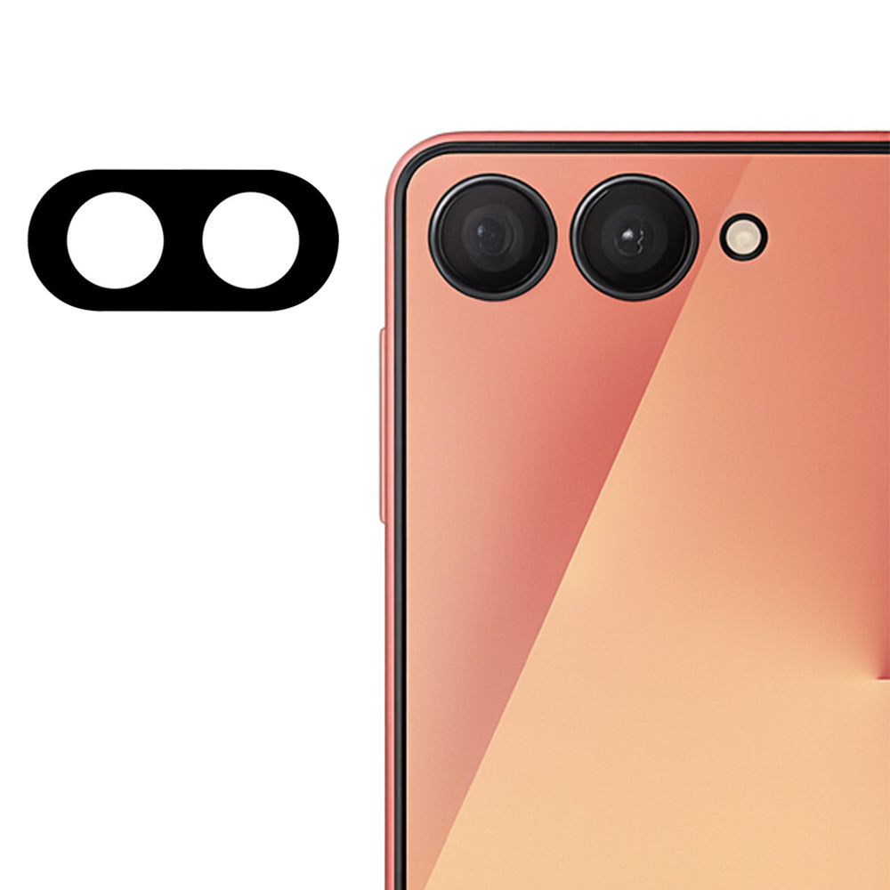 Techsuit bagkamera beskyttelsesfilm til Samsung Galaxy Z Flip7 F766, hærdet glas, sort