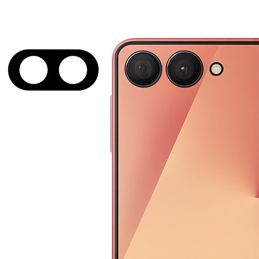 Techsuit bagkamera beskyttelsesfilm til Samsung Galaxy Z Flip7 F766, hærdet glas, sort