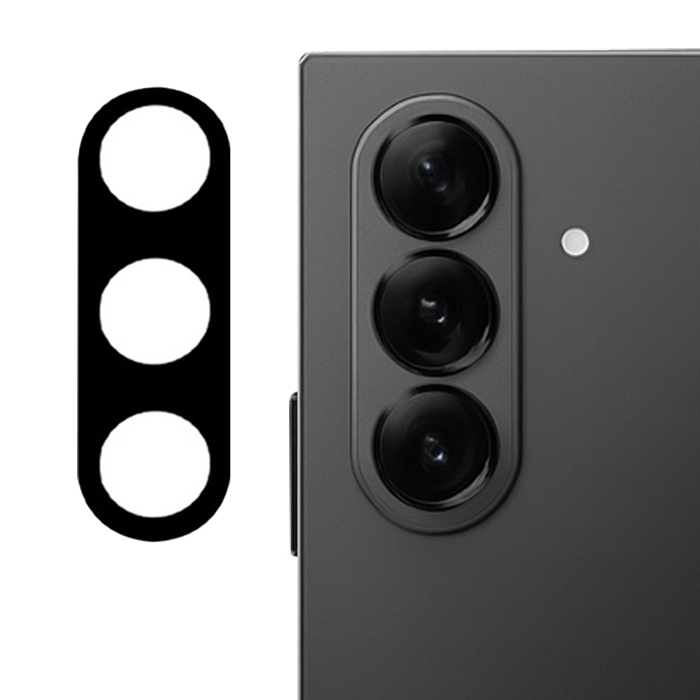 Techsuit bagkamera beskyttelsesfilm til Samsung Galaxy Z Fold7 F966, hærdet glas, sort