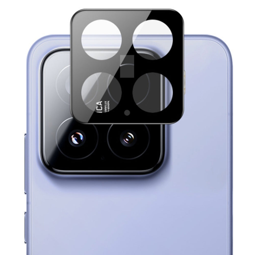 Techsuit Rear Camera Protective Film for Xiaomi 15, Tempered Glass, Black