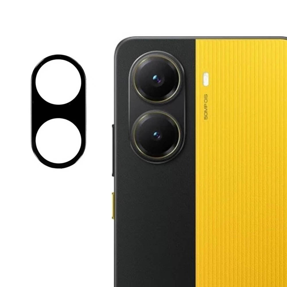 Techsuit bagkamera beskyttelsesfilm til Xiaomi Poco X7 Pro, hærdet glas, sort
