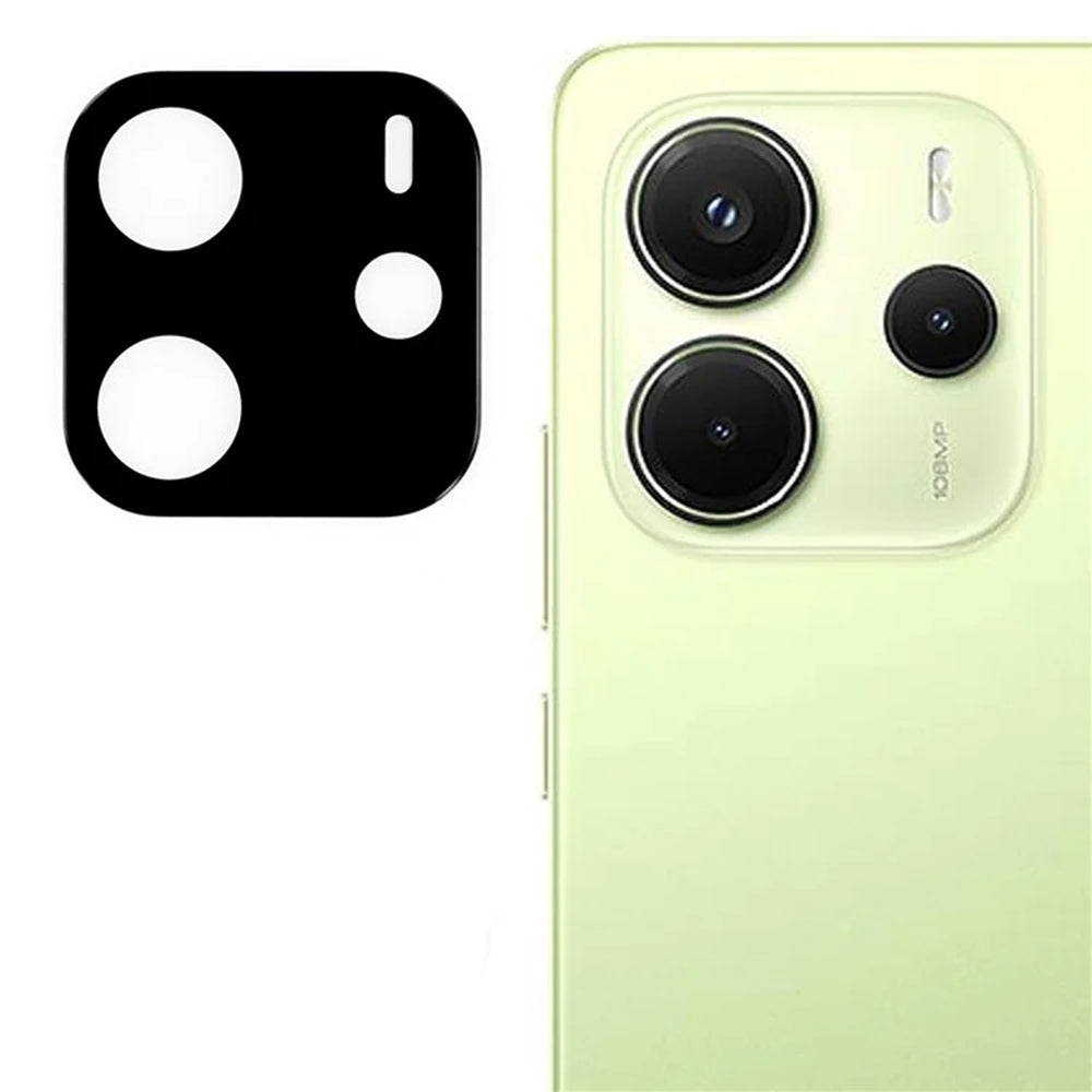 Techsuit bagkamera beskyttelsesfilm til Xiaomi Redmi Note 14 4G (Regional), hærdet glas, sort