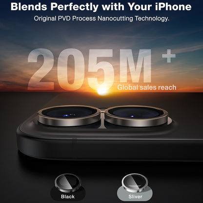 Beskyttelsesfilm til bagkameraet Torras Lensguard til Apple iPhone 16 Plus / 16, Hærdet glas, Metallisk Grå