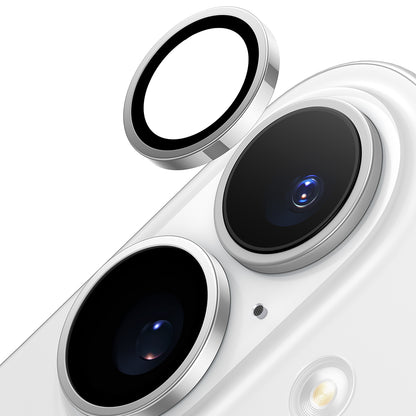 Beskyttelsesfilm til bagkameraet Torras Lensguard til Apple iPhone 16 Plus / 16, Hærdet glas, Metallisk Grå