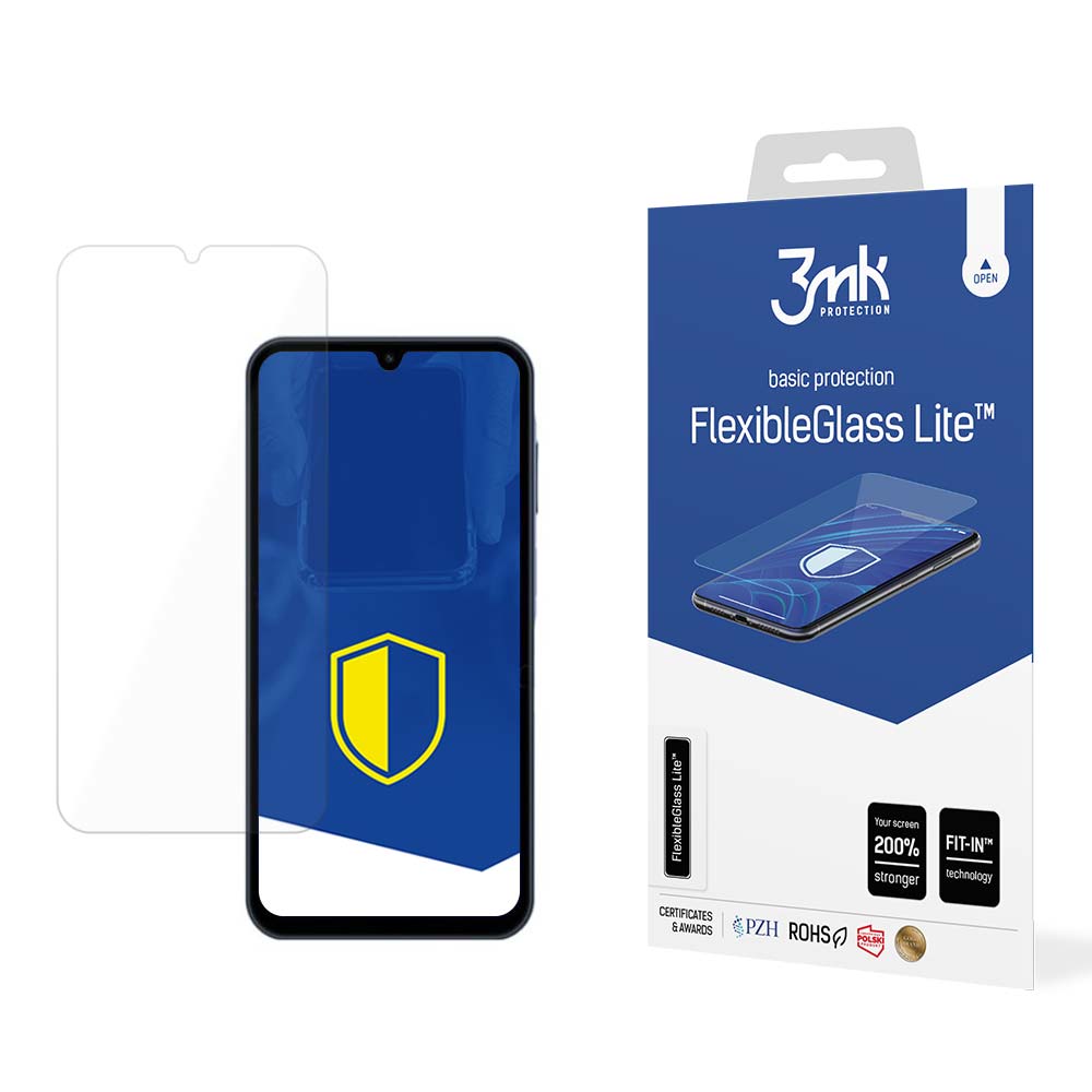 3MK FlexibleGlass Lite Skærmbeskytter til Samsung Galaxy A15 5G A156 / A15 A155 / A25 A256, Fleksibelt Glas, Fuld Lim
