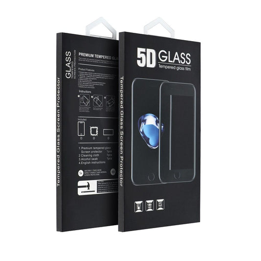OEM Skærmbeskytter til Xiaomi Redmi Note 10S / Note 10, Hærdet Glas, Fuld Lim, 5D, Sort