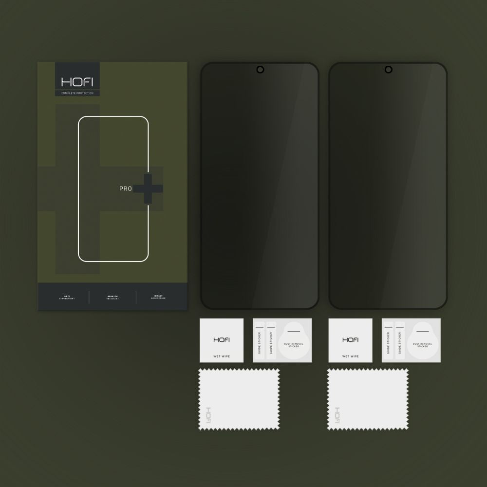 Privacy-skærmbeskyttelsesfilm HOFI Glass PRO+ til Samsung Galaxy S25 S931, hærdet glas, fuld lim, sæt med 2 stk.