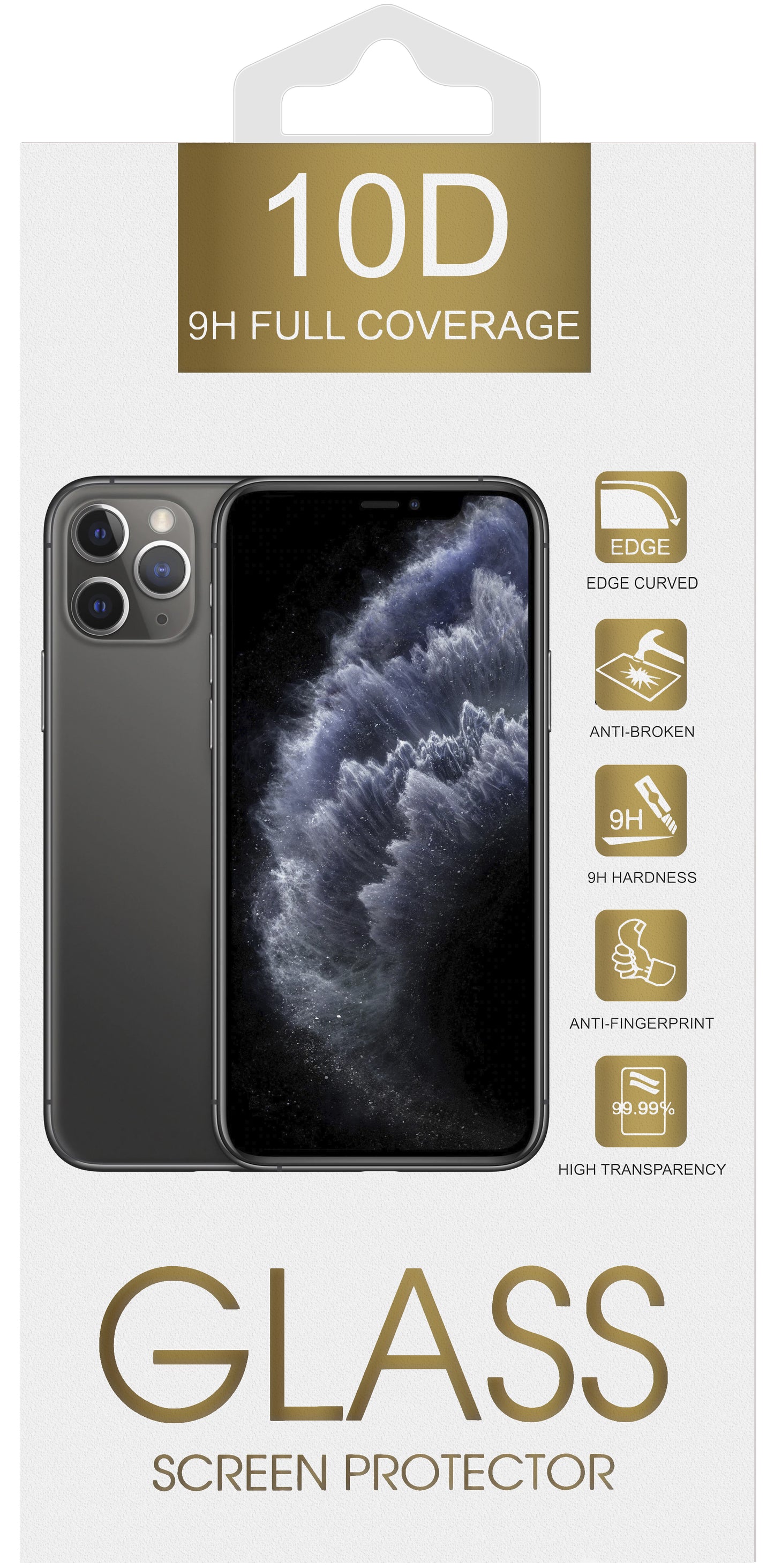 OEM skærmbeskyttelsesfilm til Samsung Galaxy A26 A266 / A16 5G A166 / A16 4G A165 / M16 M166, hærdet glas, fuld lim, 10D, sort