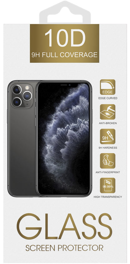 OEM skærmbeskyttelsesfilm til Samsung Galaxy A26 A266 / A16 5G A166 / A16 4G A165 / M16 M166, hærdet glas, fuld lim, 10D, sort