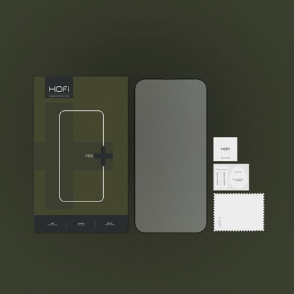 HOFI PRO+ Skærmbeskytter til Apple iPhone 14 Pro, Hærdet Glas, Fuld Lim, Sort