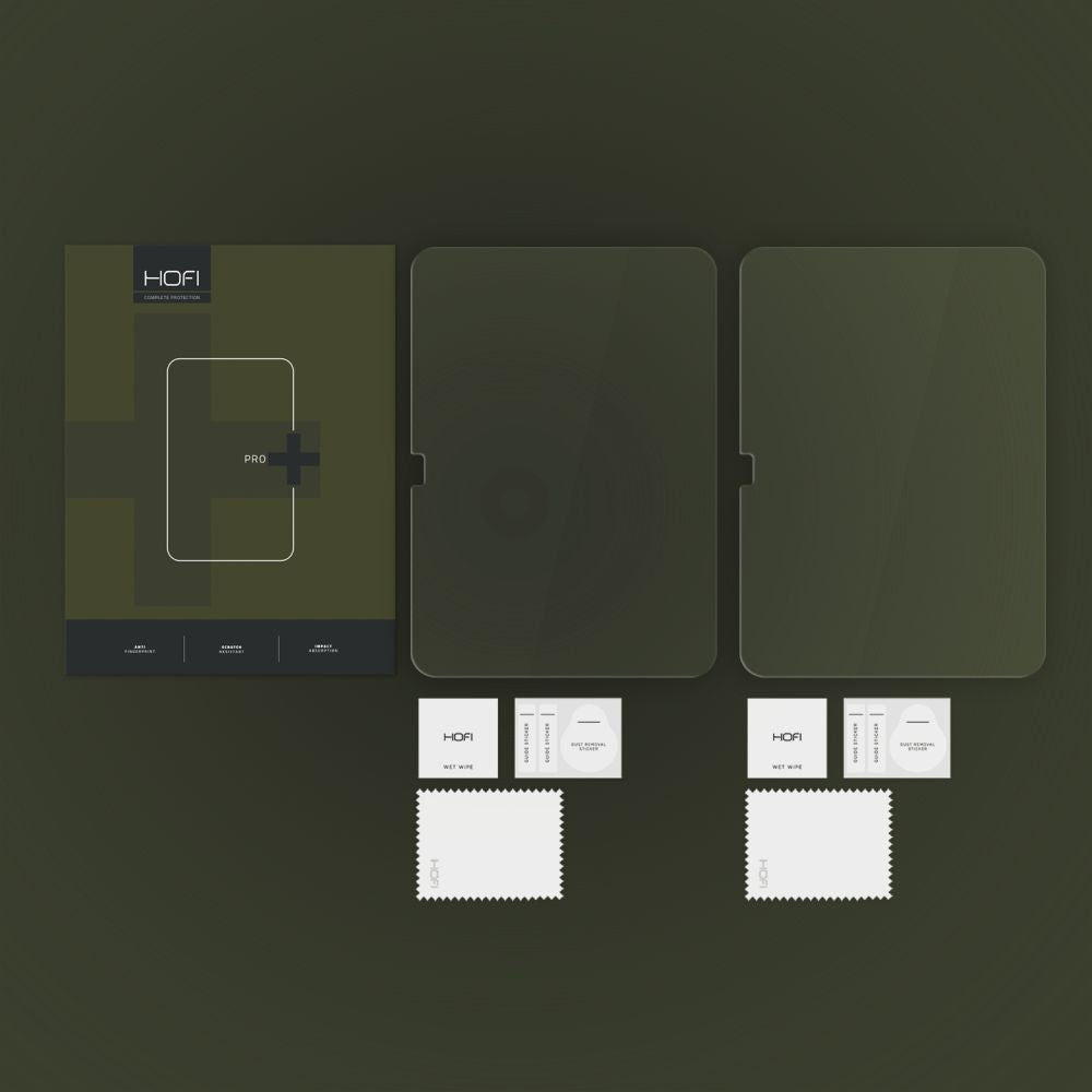 HOFI PRO+ Skærmbeskyttelsesfilm til Apple iPad (2025) / (2022), Hærdet Glas, Fuld Lim, Sæt med 2 stk.