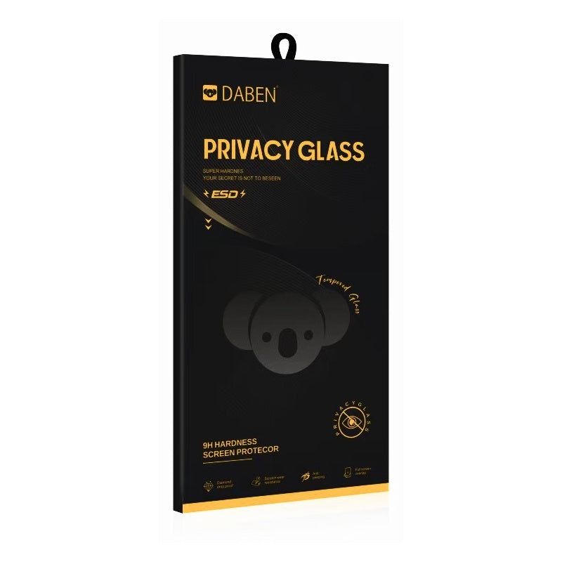 Privacy Bear Screen Protector for Apple iPhone 16 Pro, Tempered Glass, Full Glue