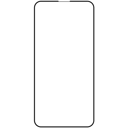 OEM skærmbeskyttelsesfilm til Apple iPhone 15 Pro Max, hærdet glas, fuld lim, sæt med 10 stk., 9D, sort