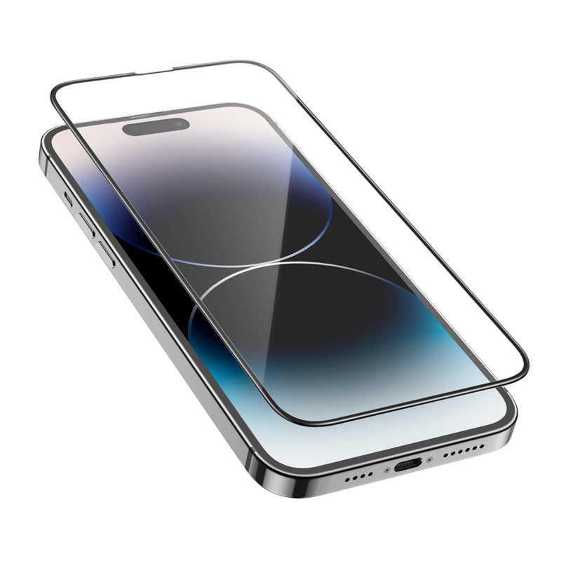 HOCO G16 Screen Protector for Apple iPhone 14 Pro Max, Tempered Glass, Full Glue, 5D, Black