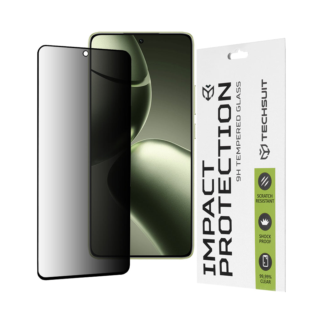 Privacy Techsuit skærmbeskyttelsesfilm til Xiaomi 14T Pro / 14T, hærdet glas, fuld lim, 111D