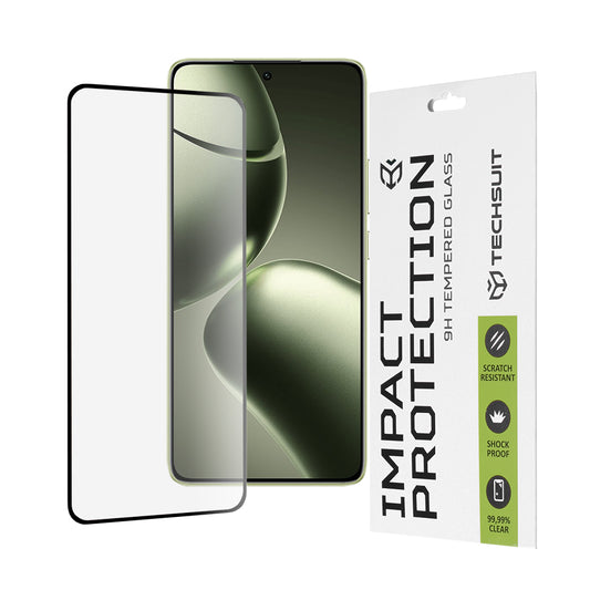 Techsuit Skærmbeskytter til Xiaomi 14T Pro / 14T, Hærdet Glas, Fuld Lim, 111D, Sort