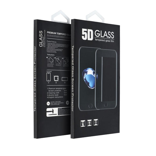 OEM skærmbeskyttelsesfilm til Samsung Galaxy A07 4G A075, hærdet glas, fuld lim, 5D, sort