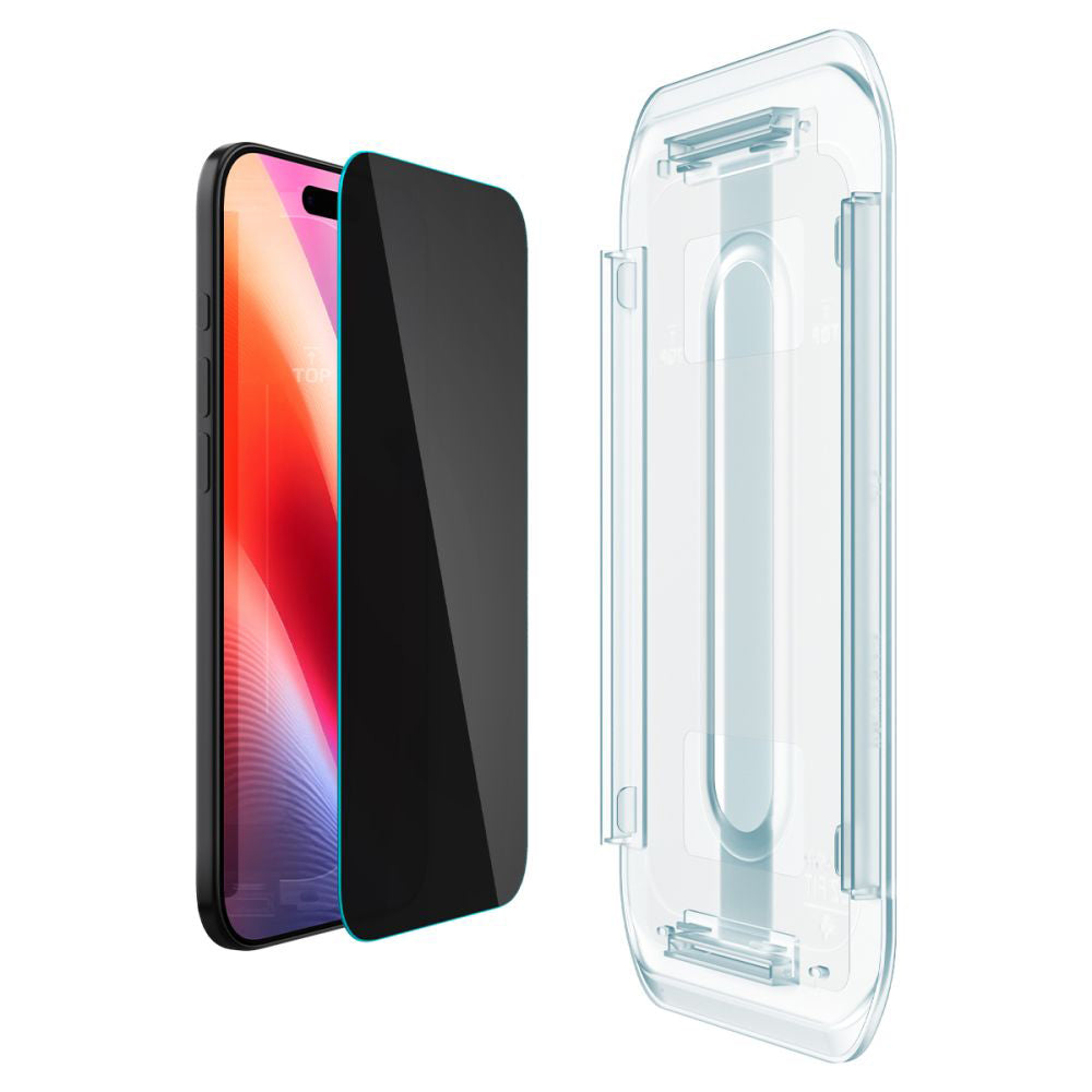 Beskyttelsesfilm til skærm Privacy Spigen GlastR EZ FIT til Apple iPhone 17 Air, Hærdet Glas, Full Glue, Sæt med 2 stykker