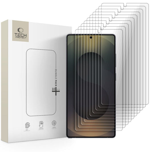 Skærmbeskyttelsesfilm Tech-Protect til Samsung Galaxy S25 Ultra S938, Hærdet Glas, Fuldklæbende, Sæt med 10 stykker