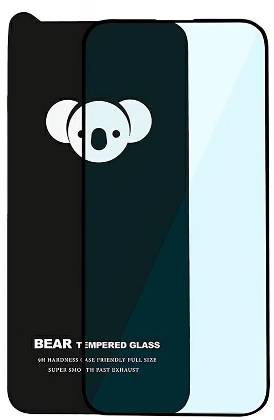 Bear HD skærmbeskytter til Apple iPhone 17 Air, hærdet glas, fuld lim, sort