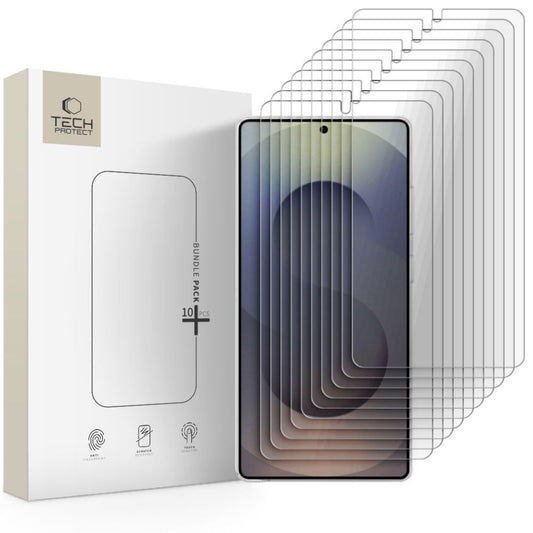Skærmbeskyttelsesfolie Tech-Protect til Samsung Galaxy S26 Ultra S948, Hærdet Glas, Fuldklæbende, Sæt med 10 stykker