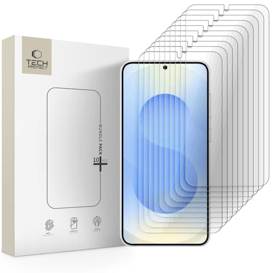 Skærmbeskyttelsesfilm Tech-Protect til Samsung Galaxy S26 S942, Hærdet Glas, Fuldklæbende, Sæt med 10 stykker