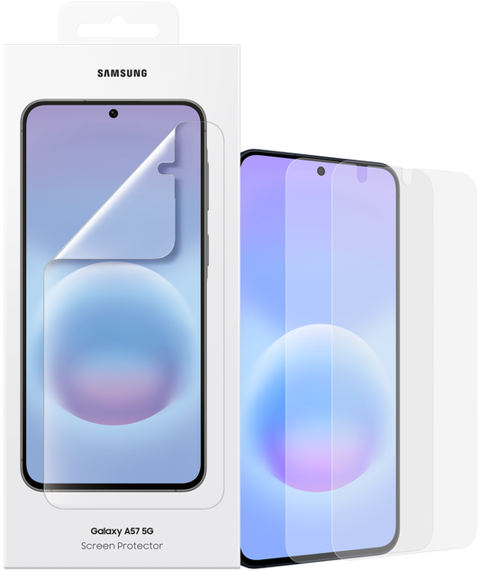 Skærmbeskyttelsesfilm Samsung til Galaxy A57 5G, Plastik, Sæt med 2 stykker EF-UA576CTEGWW